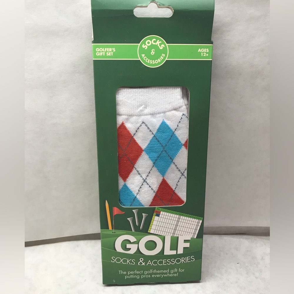 Professor Puzzle Argyle Golf Socks & Accessories Set